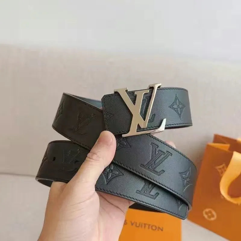 2025 2 Colors printed letter leather belt
