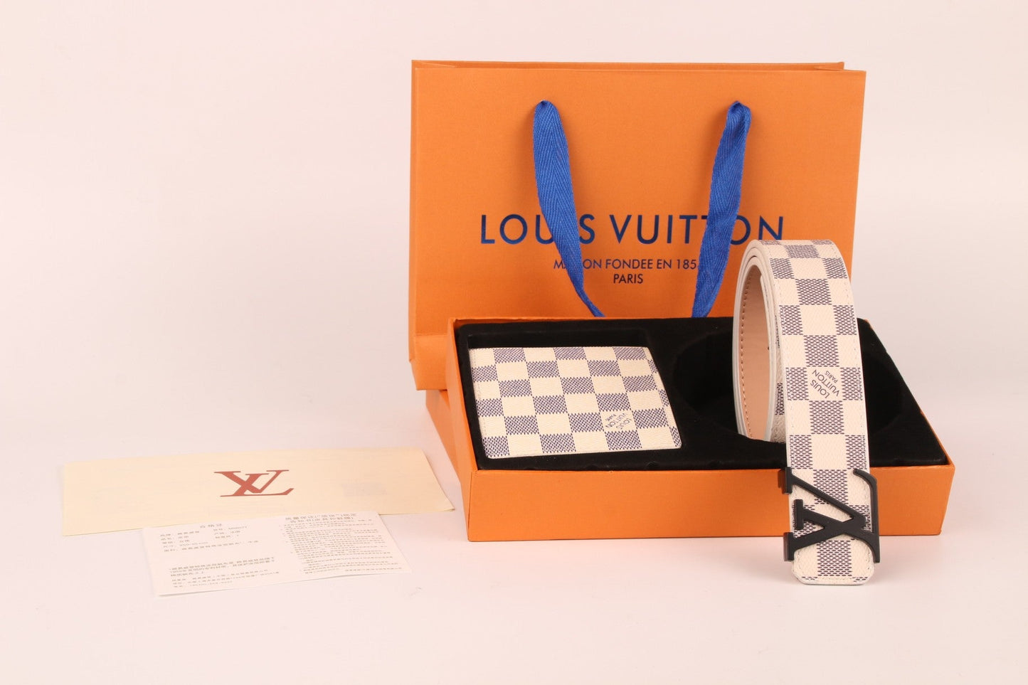 2025 3-color belt buckle + wallet printed letter belt