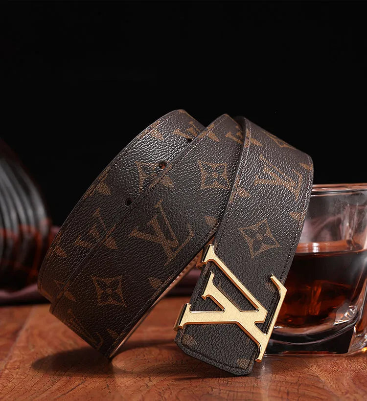 2025 3 Colors printed letter leather belt