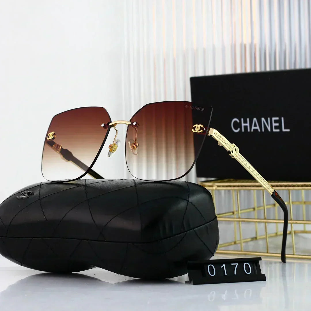 2025 Polygonal rimless cut-edge sunglasses