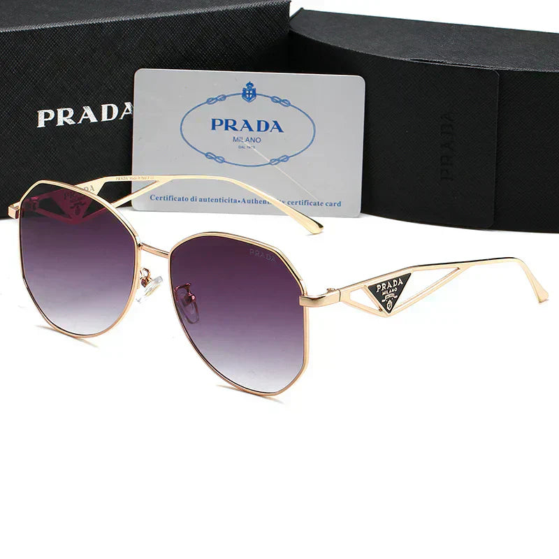2025 Unisex Triangle Logo Metal Sunglasses